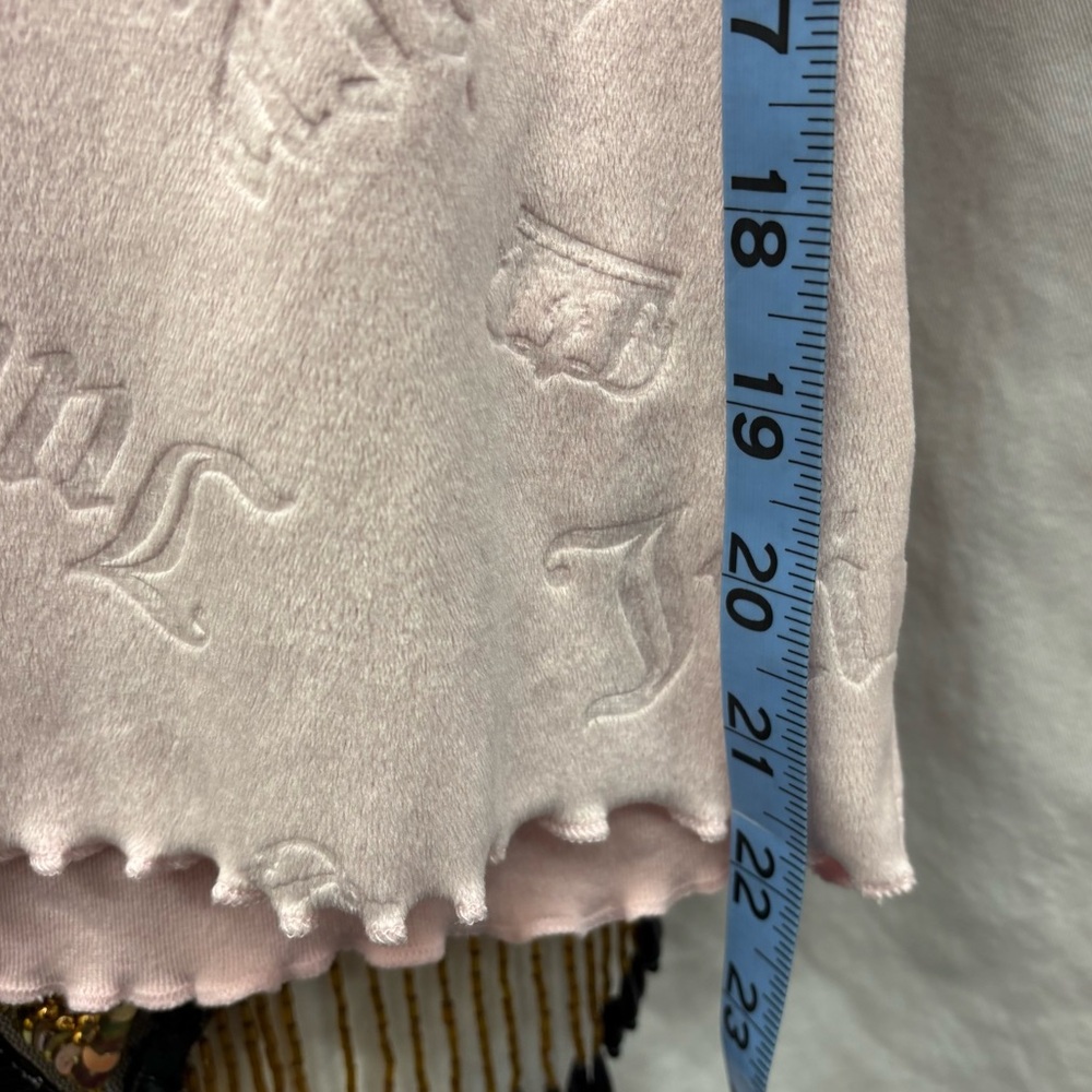 Juicy Couture velour, light pink pajama top with small rhinestones , XL - Picture 9 of 9